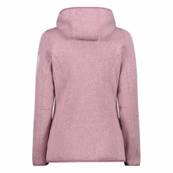 Damen schweres Fleecejacke Knit-Tech in melierter Optik mit Kapuze