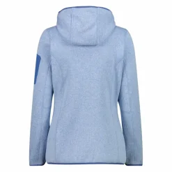 Damen schweres Fleecejacke Knit-Tech in melierter Optik mit Kapuze