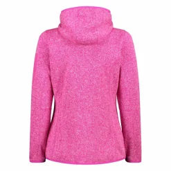 Damen schweres Fleecejacke Knit-Tech in melierter Optik mit Kapuze