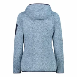 Damen schweres Fleecejacke Knit-Tech in melierter Optik mit Kapuze