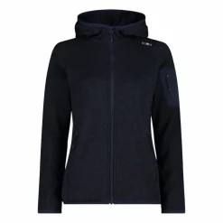 Damen schweres Fleecejacke Knit-Tech in melierter Optik mit Kapuze
