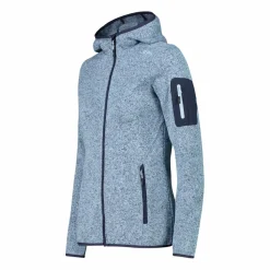 Damen schweres Fleecejacke Knit-Tech in melierter Optik mit Kapuze
