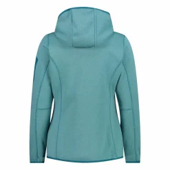 Damen schweres Fleecejacke Knit-Tech in melierter Optik mit Kapuze