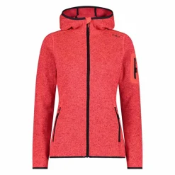 Damen schweres Fleecejacke Knit-Tech in melierter Optik mit Kapuze