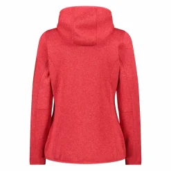 Damen schweres Fleecejacke Knit-Tech in melierter Optik mit Kapuze