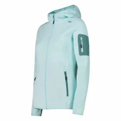 Damen schweres Fleecejacke Knit-Tech in melierter Optik mit Kapuze