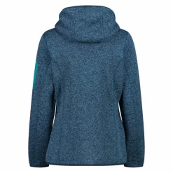 Damen schweres Fleecejacke Knit-Tech in melierter Optik mit Kapuze