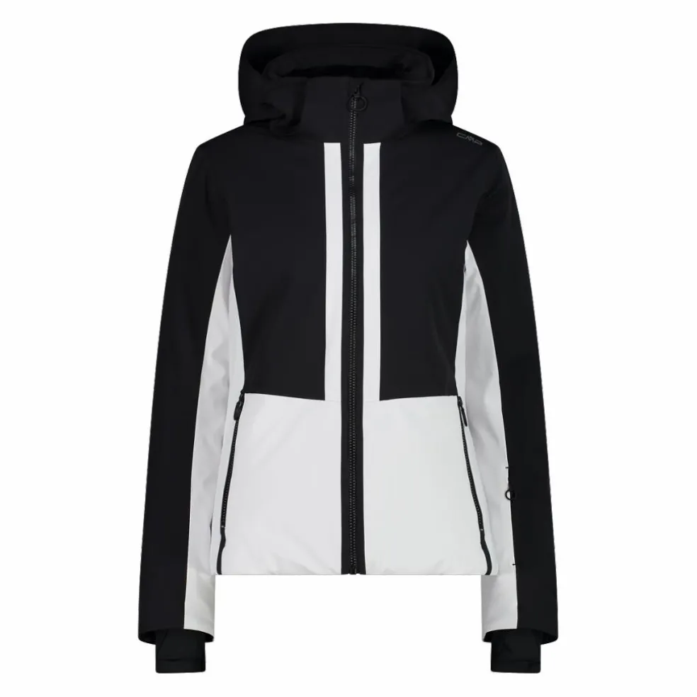 Damen Skijacke aus Twill mit abnehmbarer Kapuze