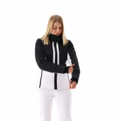 Damen Skijacke aus Twill mit abnehmbarer Kapuze