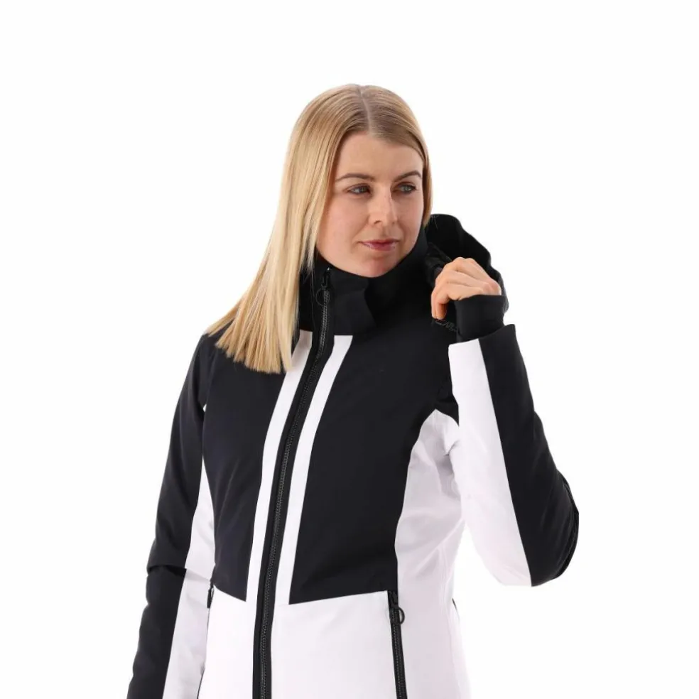 Damen Skijacke aus Twill mit abnehmbarer Kapuze