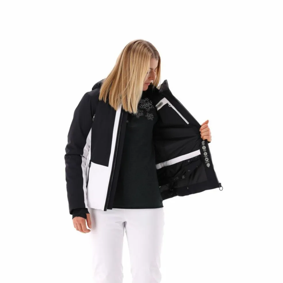 Damen Skijacke aus Twill mit abnehmbarer Kapuze