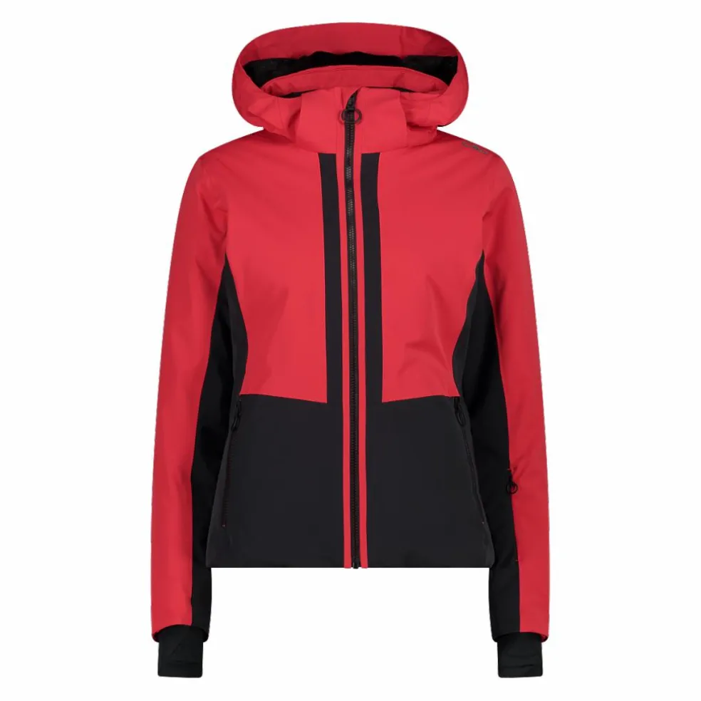 Damen Skijacke aus Twill mit abnehmbarer Kapuze