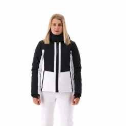 Damen Skijacke aus Twill mit abnehmbarer Kapuze