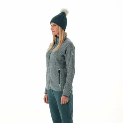 Damen-Fleecejacke aus bedrucktem Knit Tech