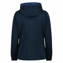 Damen-Fleecejacke aus Knit Tech mit Kapuze und floralen Details