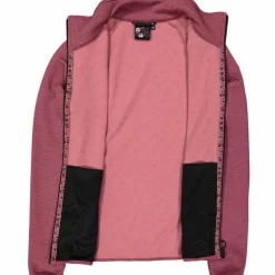 Damen-Fleece-Sweatshirt aus Stretch-Performance, bedruckt mit Melange-Details