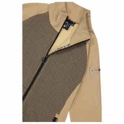 Damen-Fleece-Sweatshirt aus Stretch-Performance, bedruckt mit Melange-Details