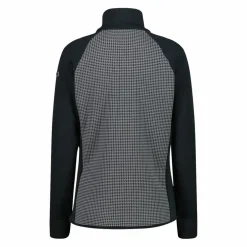 Damen-Fleece-Sweatshirt aus Stretch-Performance, bedruckt mit Melange-Details