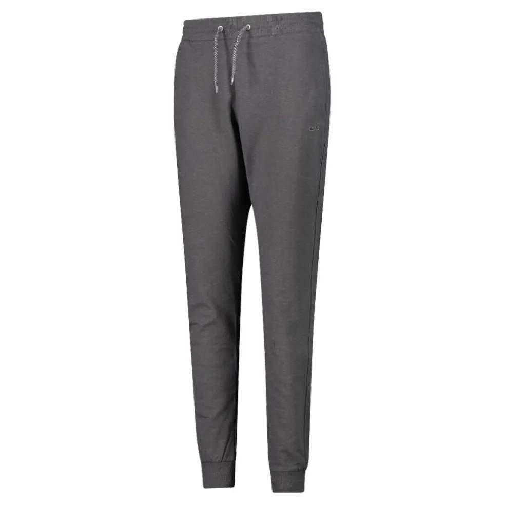 Damenhose in Melange mit Bündchen