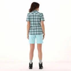 Damen-Kurzarmhemd mit Karomuster