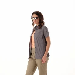 Damen-Kurzarm-shirt mit floralem Muster