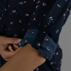 Damen-Langarm-shirt mit floralem Muster