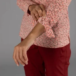 Damen-Langarm-shirt mit geometrischem Druck