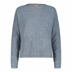 Damenpullover mit Bateau-Ausschnitt aus meliertem Jersey