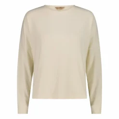 Damenpullover mit Bateau-Ausschnitt aus meliertem Jersey