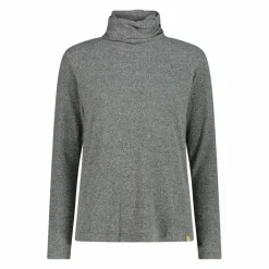 Damenpullover mit Rollkragen aus meliertem Jersey