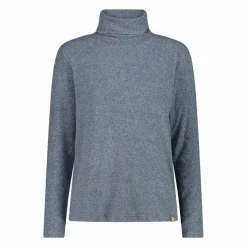 Damenpullover mit Rollkragen aus meliertem Jersey