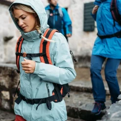 Damen-Regenjacke mit abnehmbarer Kapuze