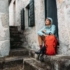 Damen-Regenjacke mit abnehmbarer Kapuze