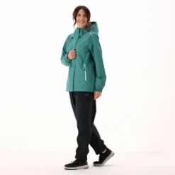 Damen-Regenjacke mit abnehmbarer Kapuze