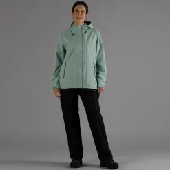 Damen-Regenjacke mit abnehmbarer Kapuze
