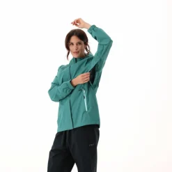 Damen-Regenjacke mit abnehmbarer Kapuze