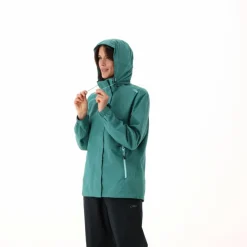 Damen-Regenjacke mit abnehmbarer Kapuze