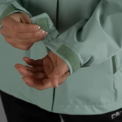 Damen-Regenjacke mit abnehmbarer Kapuze