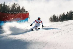 Damen-Skihose mit Trägern aus Softshell