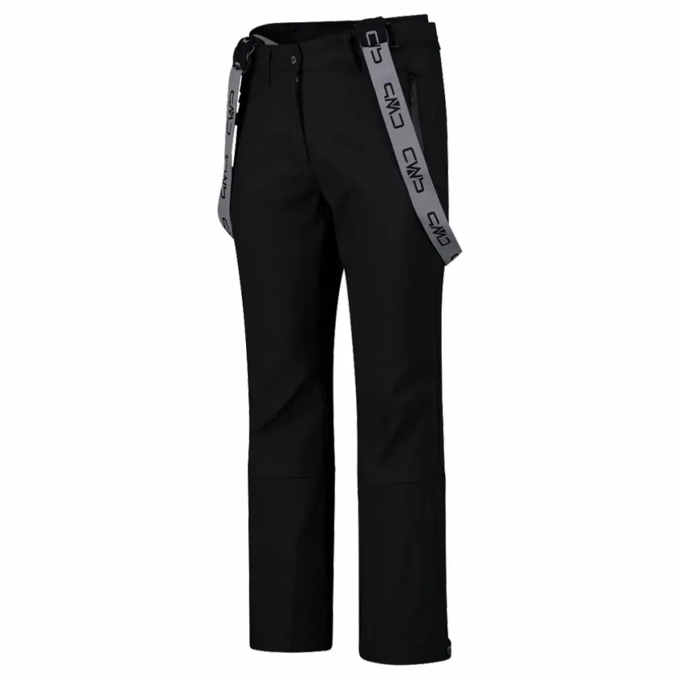 Damen-Skihose mit Trägern aus Softshell