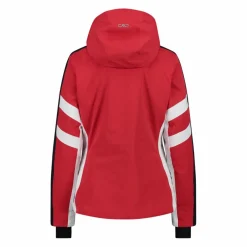 Damen-Skijacke aus Twill mit abnehmbarer Kapuze