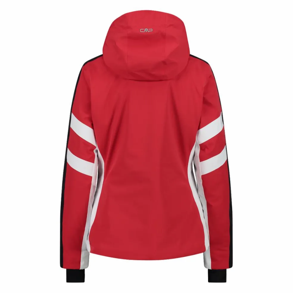 Damen-Skijacke aus Twill mit abnehmbarer Kapuze