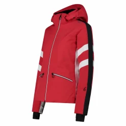 Damen-Skijacke aus Twill mit abnehmbarer Kapuze