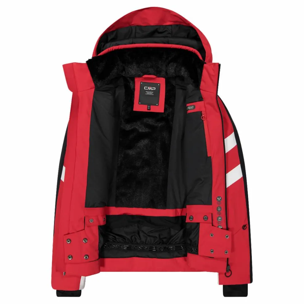 Damen-Skijacke aus Twill mit abnehmbarer Kapuze