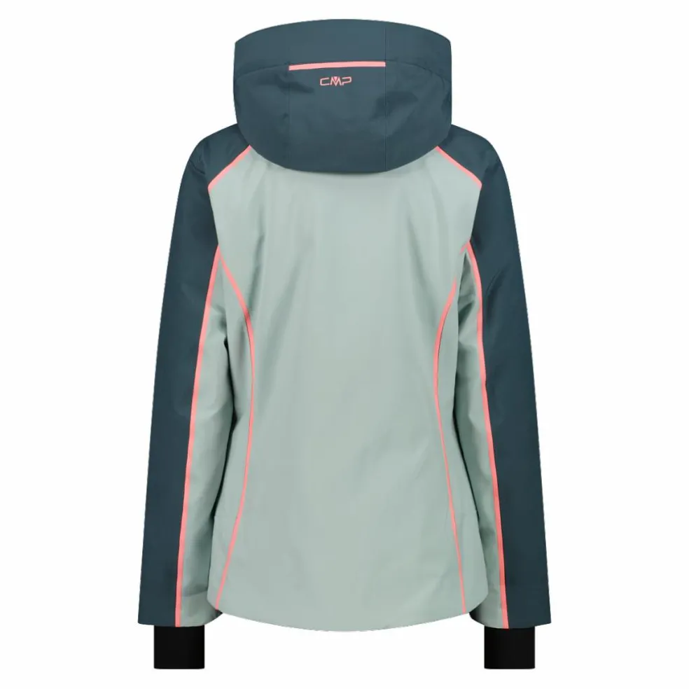 Damen-Skijacke aus 4-Way-Stretchgewebe mit abnehmbarer Kapuze