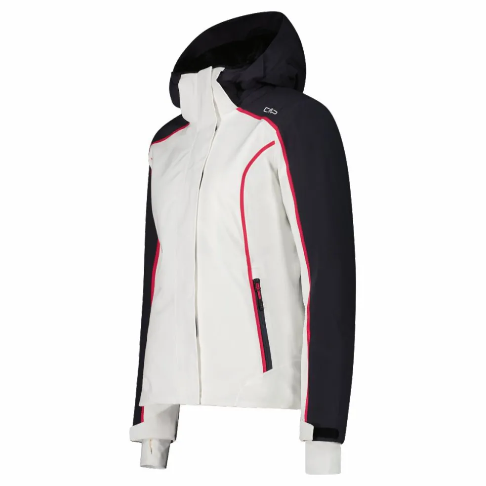 Damen-Skijacke aus 4-Way-Stretchgewebe mit abnehmbarer Kapuze