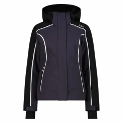 Damen-Skijacke aus 4-Way-Stretchgewebe mit abnehmbarer Kapuze