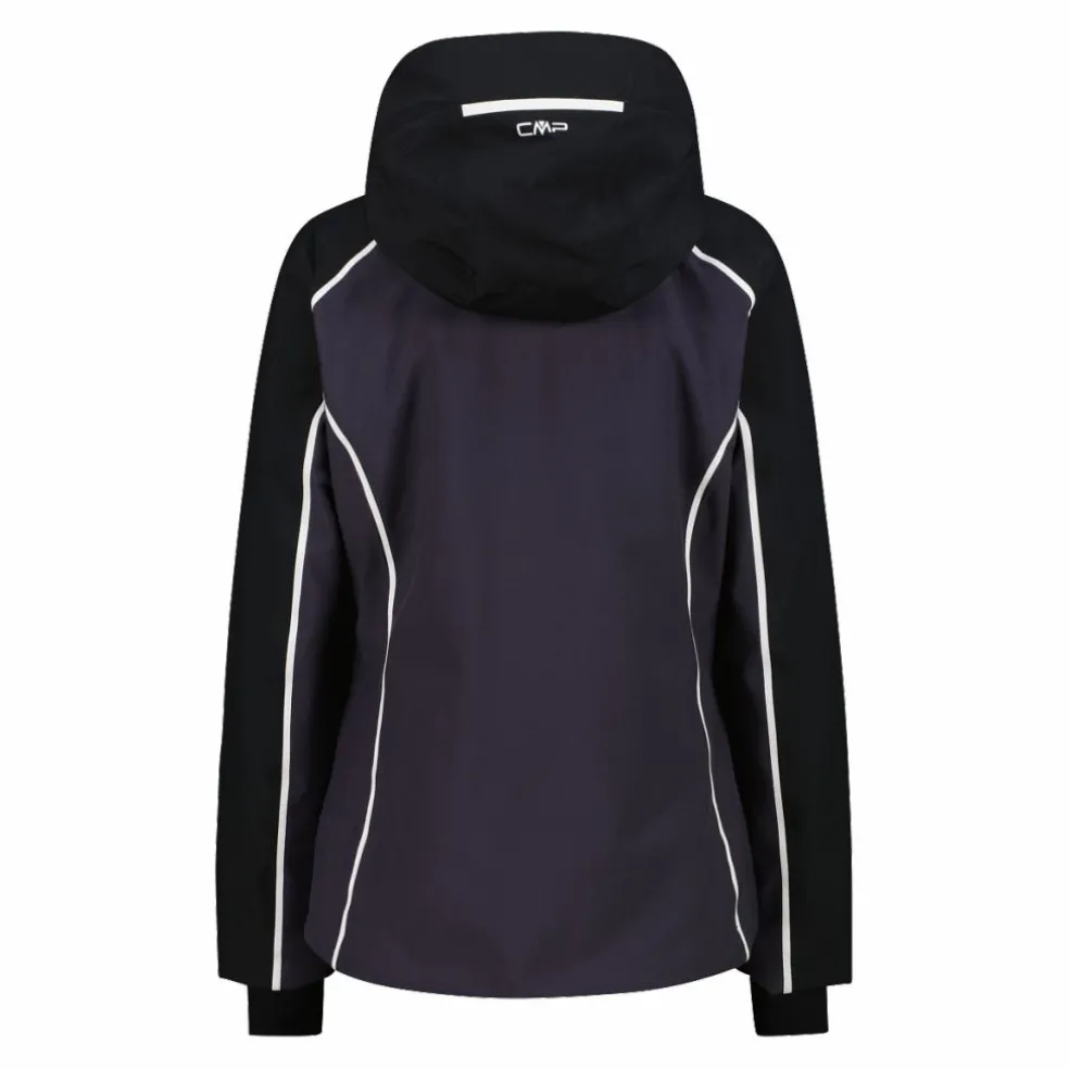 Damen-Skijacke aus 4-Way-Stretchgewebe mit abnehmbarer Kapuze