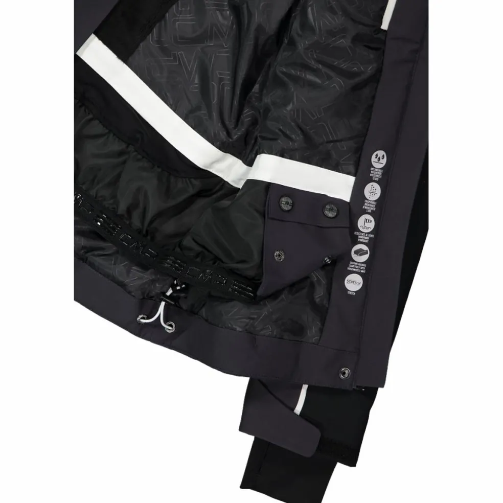 Damen-Skijacke aus 4-Way-Stretchgewebe mit abnehmbarer Kapuze