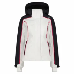 Damen-Skijacke aus 4-Way-Stretchgewebe mit abnehmbarer Kapuze